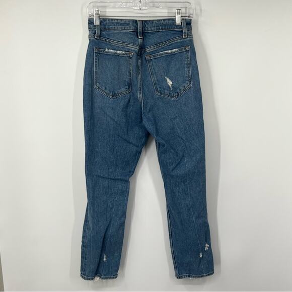Abercrombie & Fitch Curve Love High Rise Mom Jeans Distressed - Picture 5 of 7